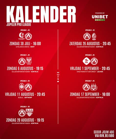 jupiler league week-end 7/4/2023-10/4/2023